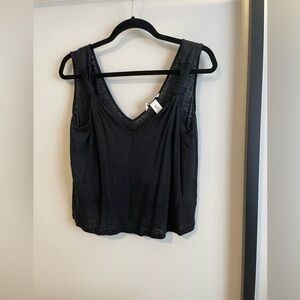 H&M Linen Medium Crop With Knot Details